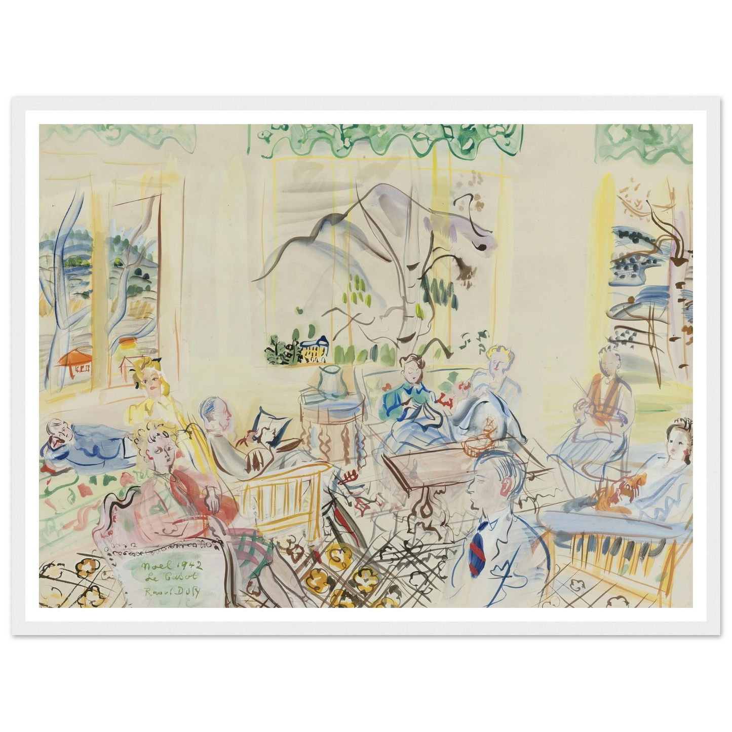 ‘Le Casot’ À vernet-les-bains, noel (1942) Art Print | Raoul Dufy-Quipham Collections