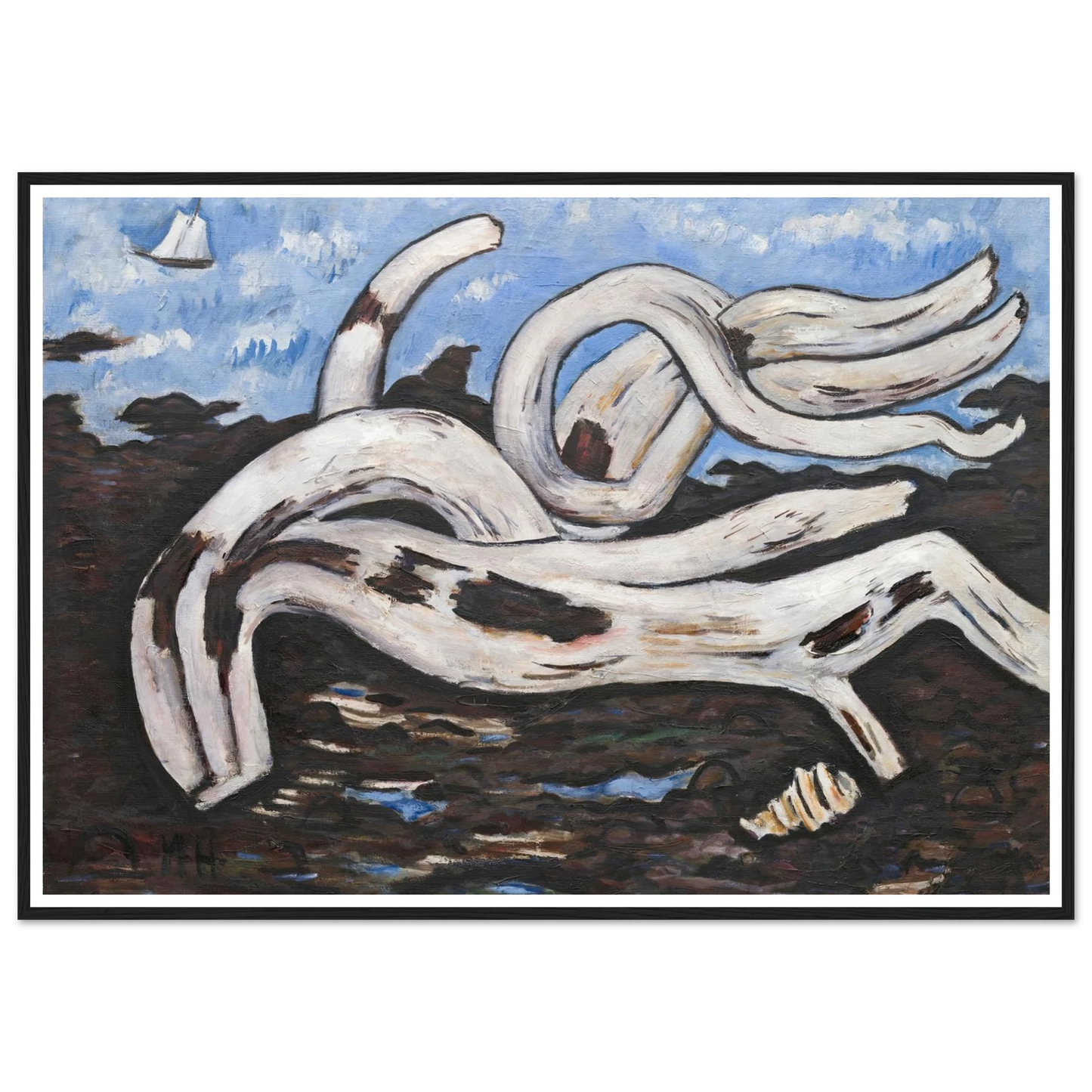 Driftwood on the Bagaduce (1939–40) Art Print | Marsden Hartley-Quipham Collections