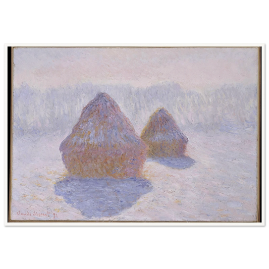 Haystacks (Effect of Snow and Sun) (1891) Art Print | Claude Monet-Quipham Collections