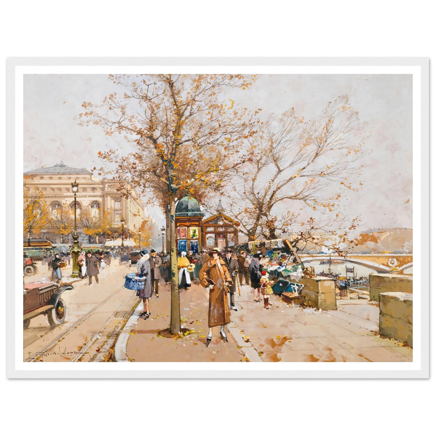 La Place Du Châtelet À Paris Art Print | Eugene Galien Laloue-Quipham Collections