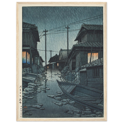 Kawarago no yau (Night rain at Kawarago) (1947) Art Print | Kawase Hasui-Quipham Collections