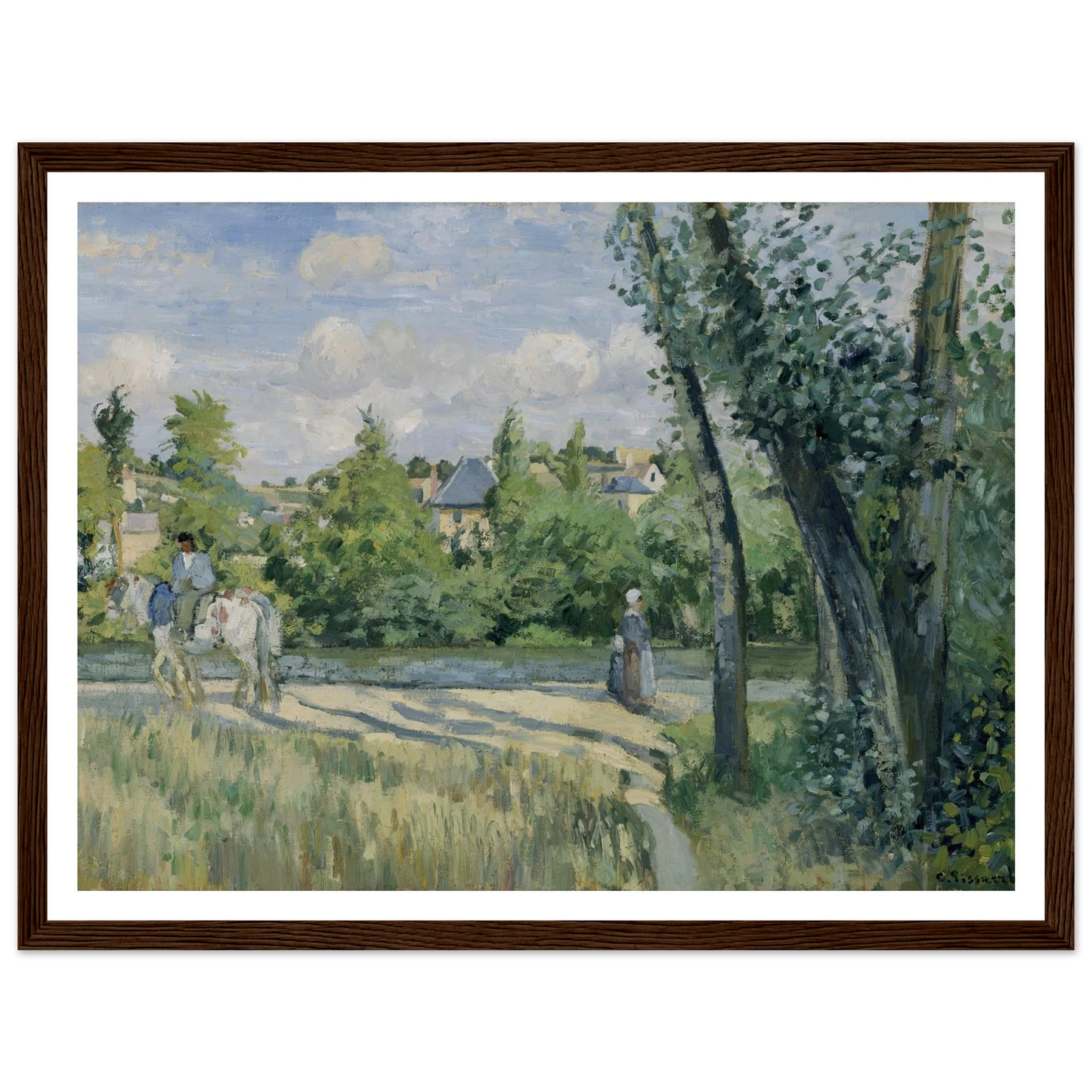 Sunlight on the Road, Pontoise (1874) Art Print | Camille Pissarro-Quipham Collections