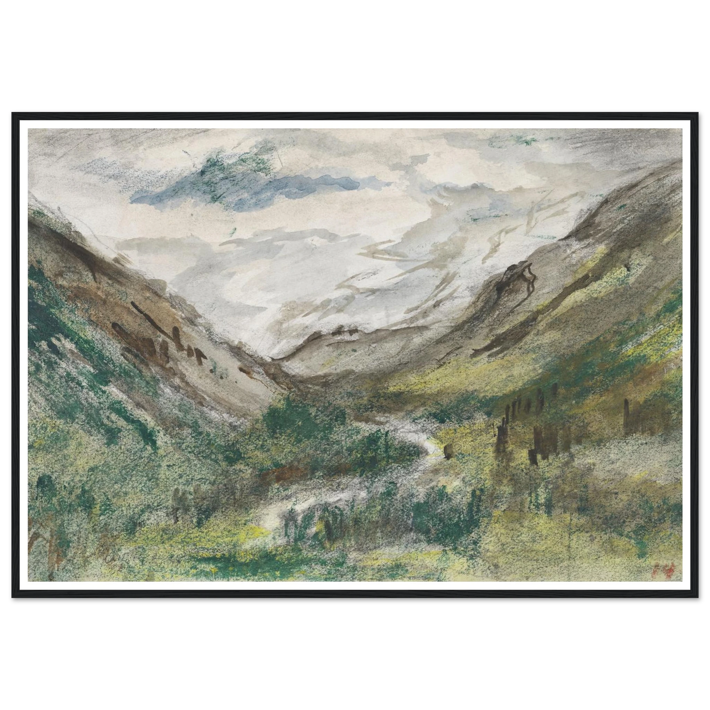 Dal met begroeide bergen (1834 - 1911) Art Print | Jozef Israels-Quipham Collections