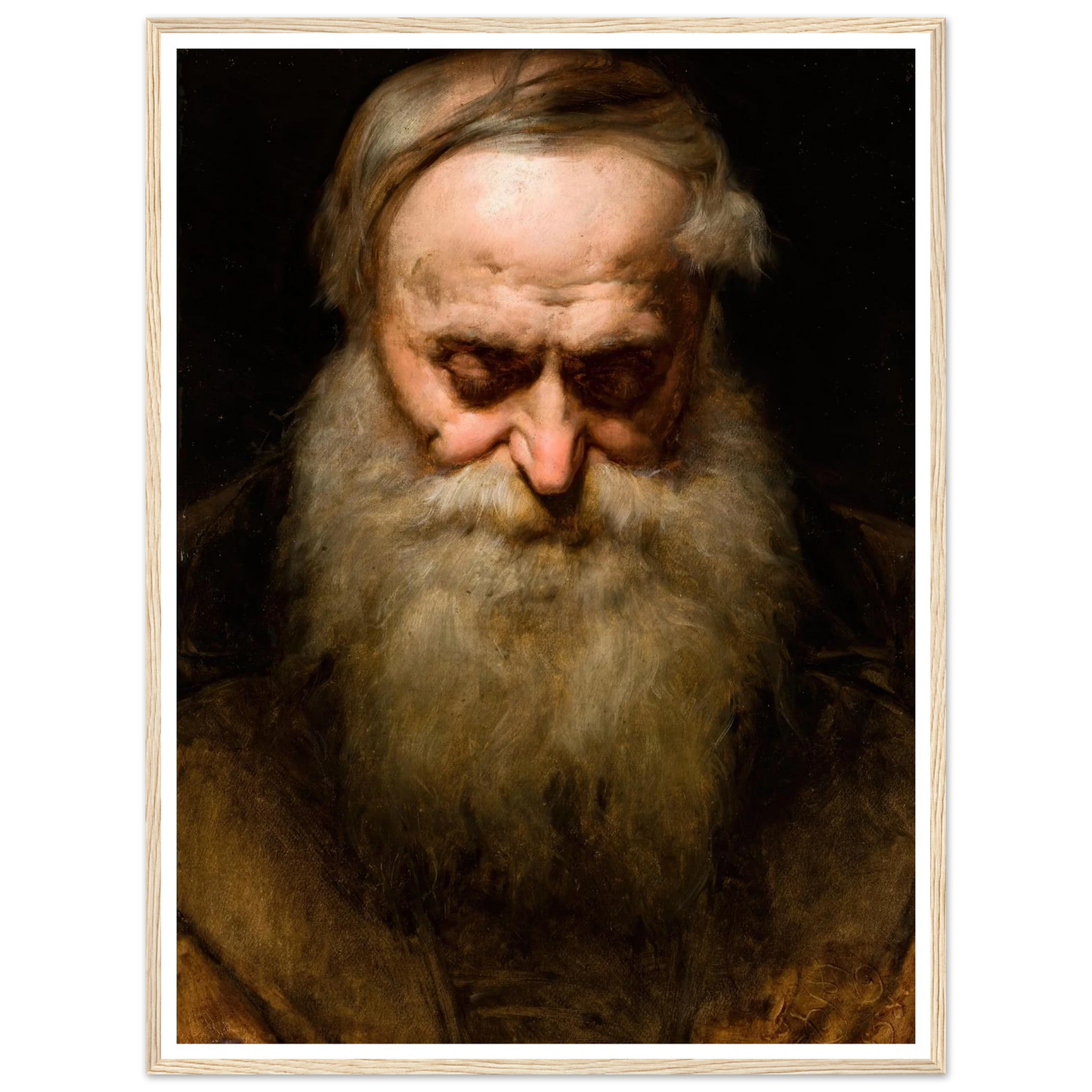 Head of an Old Man with a Grey Beard (1858) Art Print | Jan Matejko-Quipham Collections