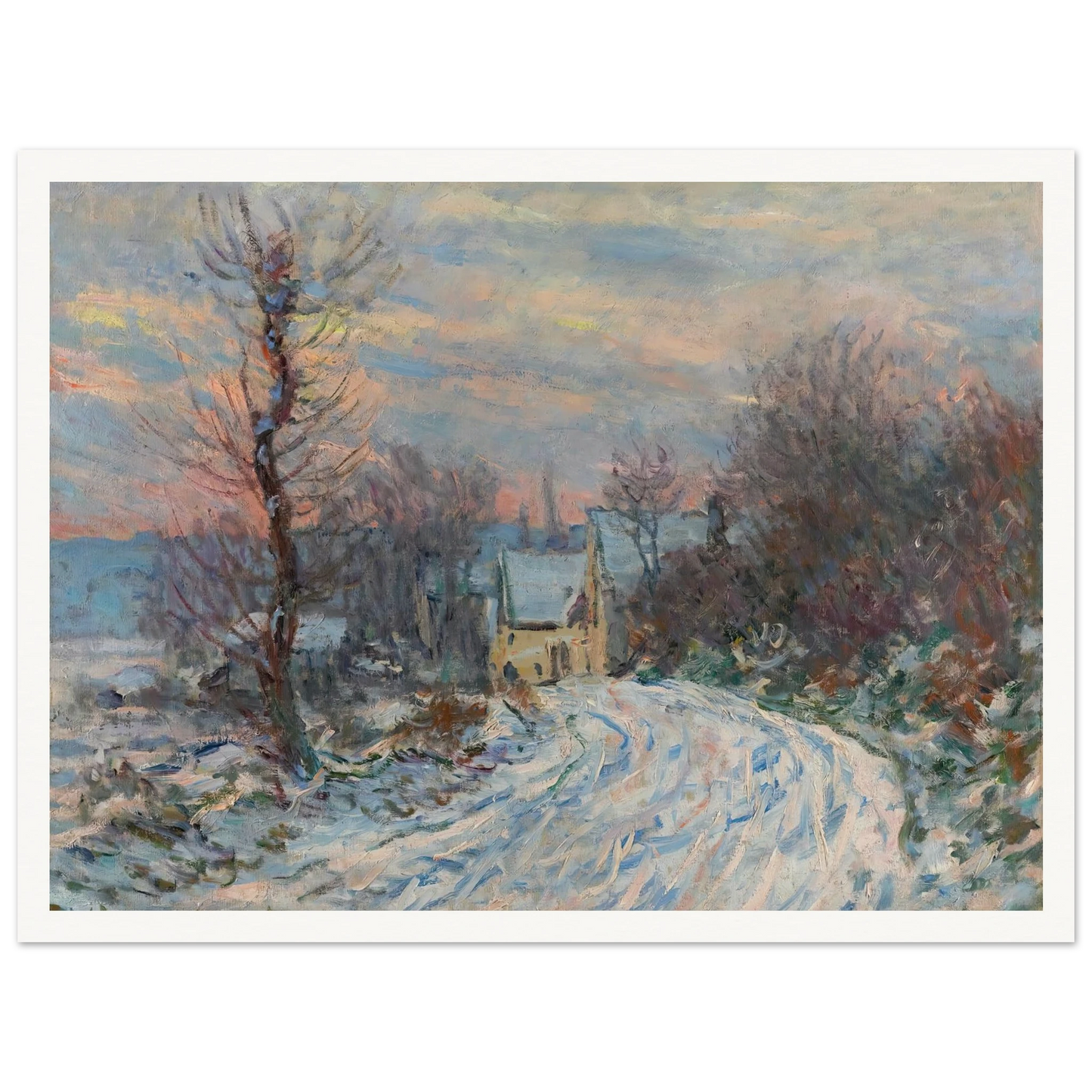 L’entrée De Giverny En Hiver (1885) Art Print | Claude Monet-Quipham Collections