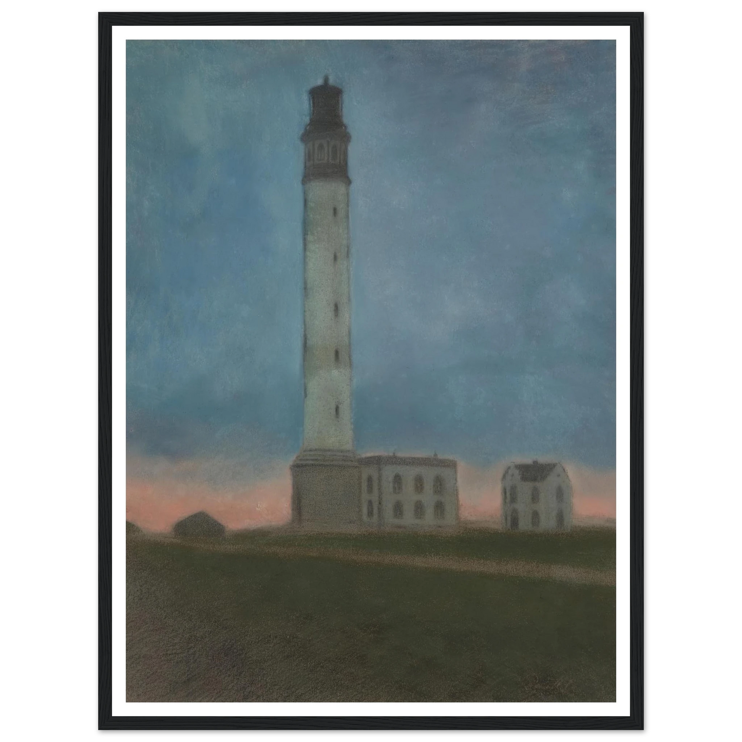 De vuurtoren van Oostende bij zonsopgang (1909) Art Print | Leon Spilliaert-Quipham Collections