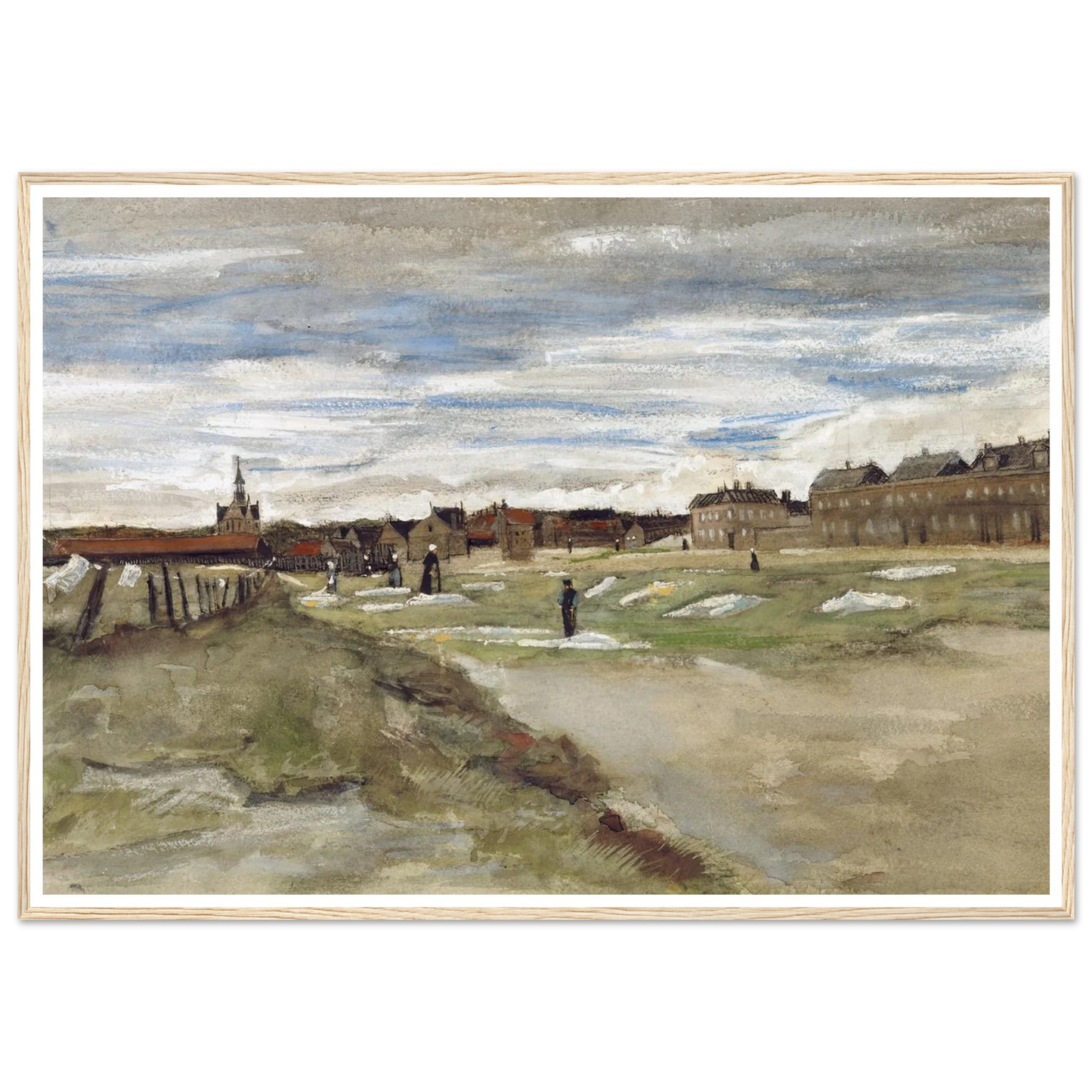 Bleachery at Scheveningen (1882) Art Print | Vincent van Gogh-Quipham Collections