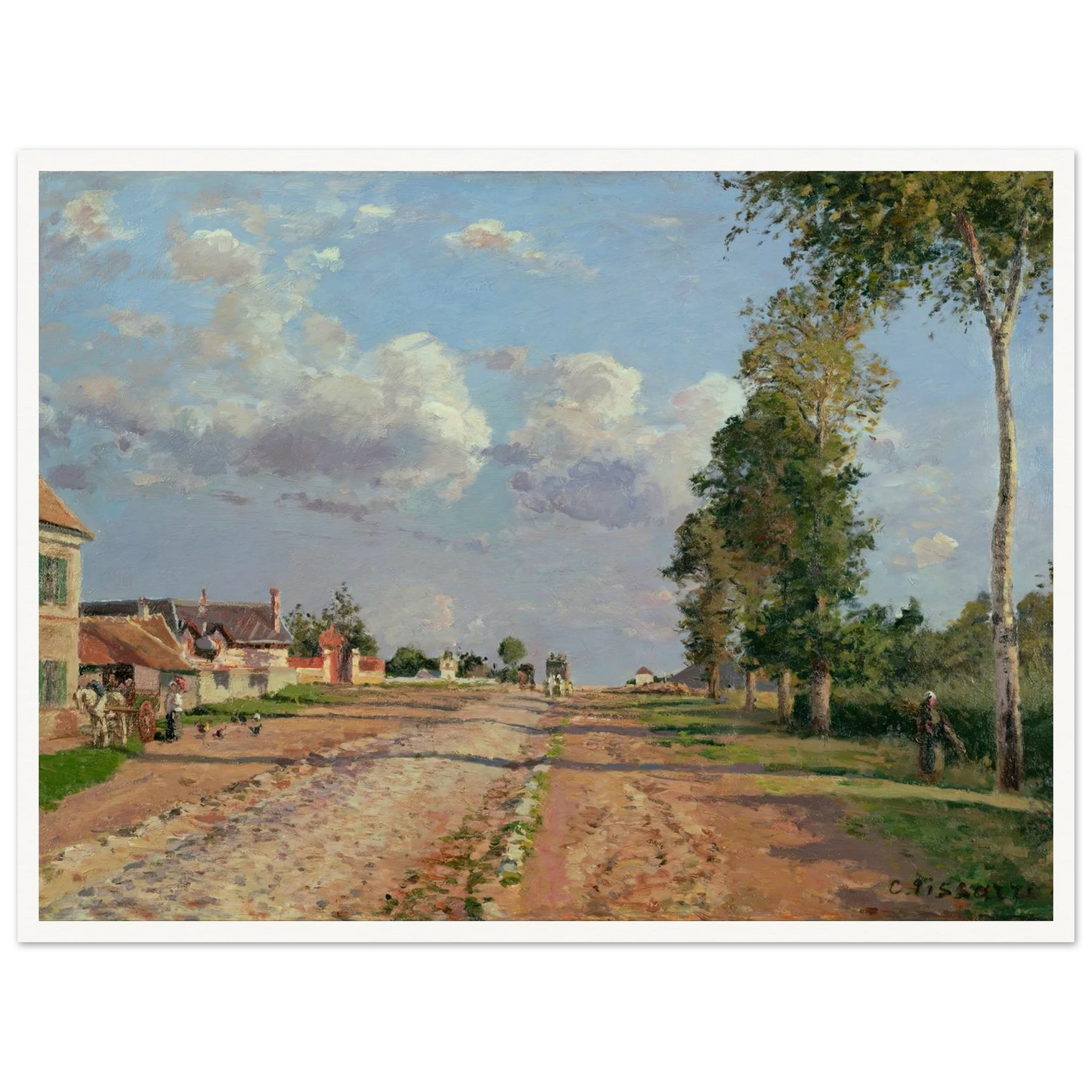 Route de Versailles, Rocquencourt (1871) Art Print | Camille Pissarro-Quipham Collections