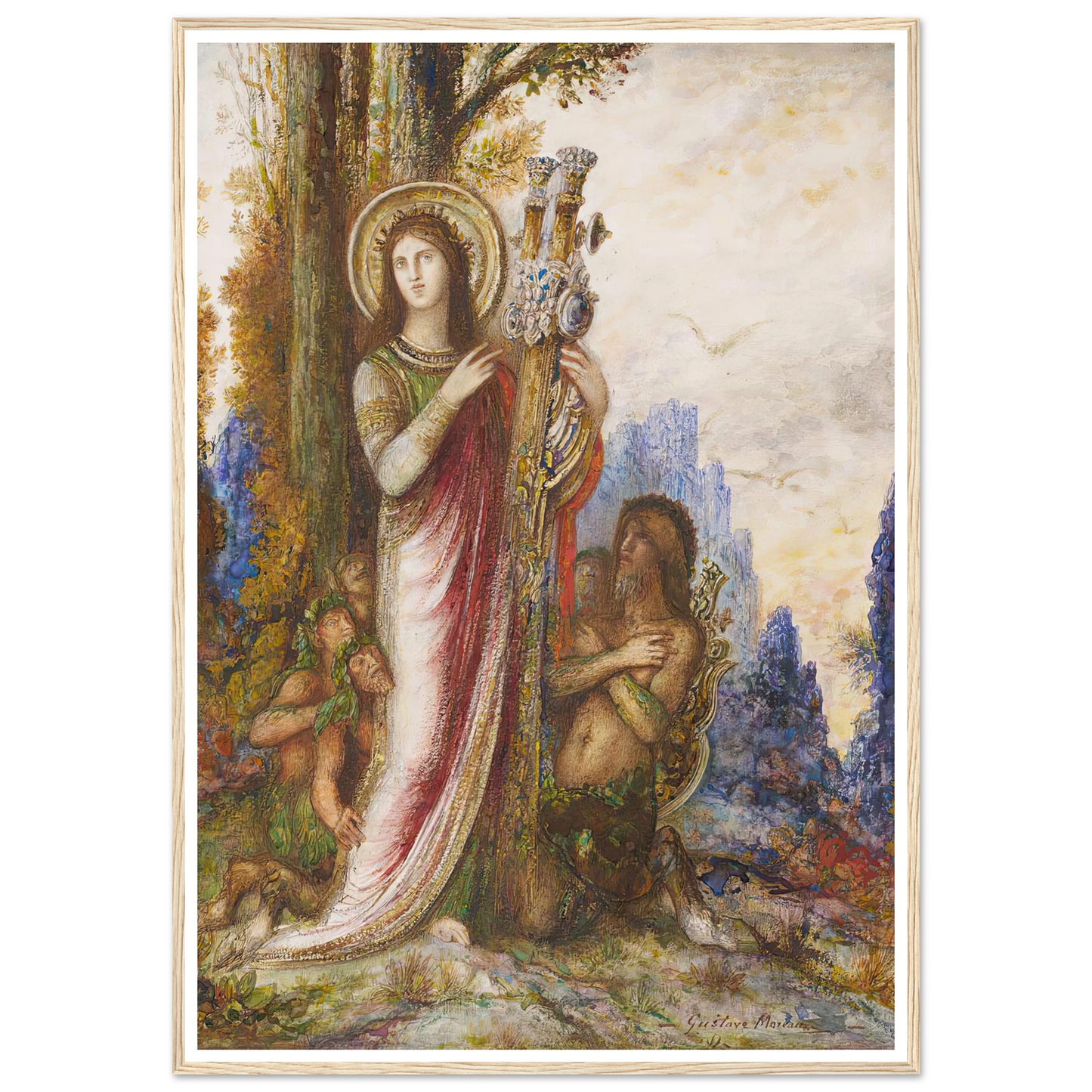 Poet And Satyrs (C. 1890-1895) Art Print | Gustave Moreau-Quipham Collections
