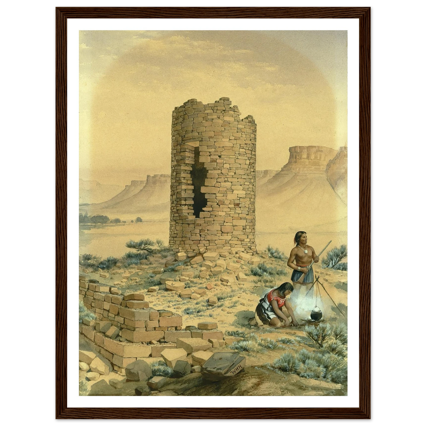 Ancient Stone Round Tower (1875) Art Print | William Henry Holmes-Quipham Collections