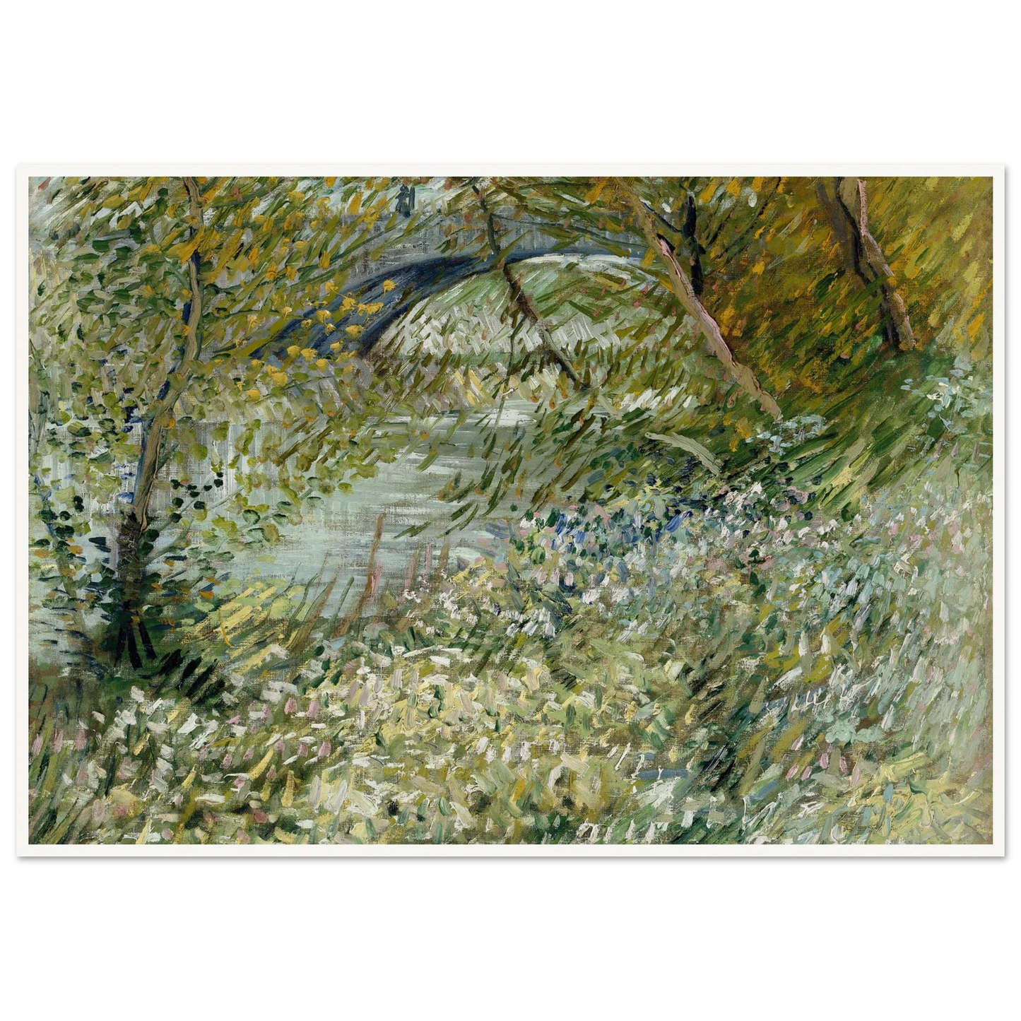 River Bank in Springtime (1887) Art Print | Vincent van Gogh-Quipham Collections