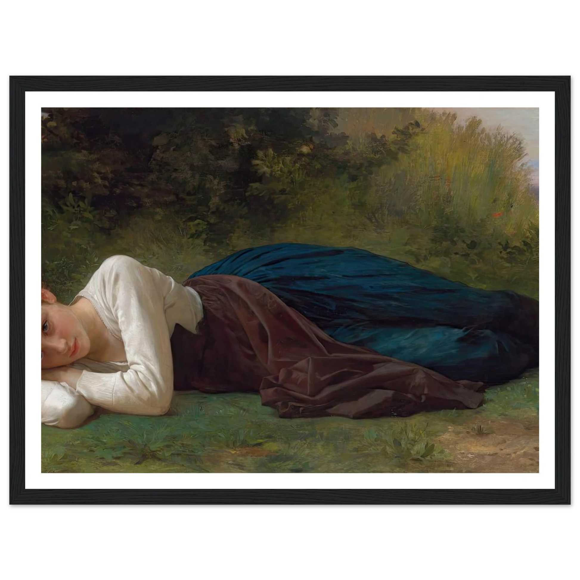 Le Repos (Jeune Fille Couchée) (1880) Art Print | William Bouguereau-Quipham Collections