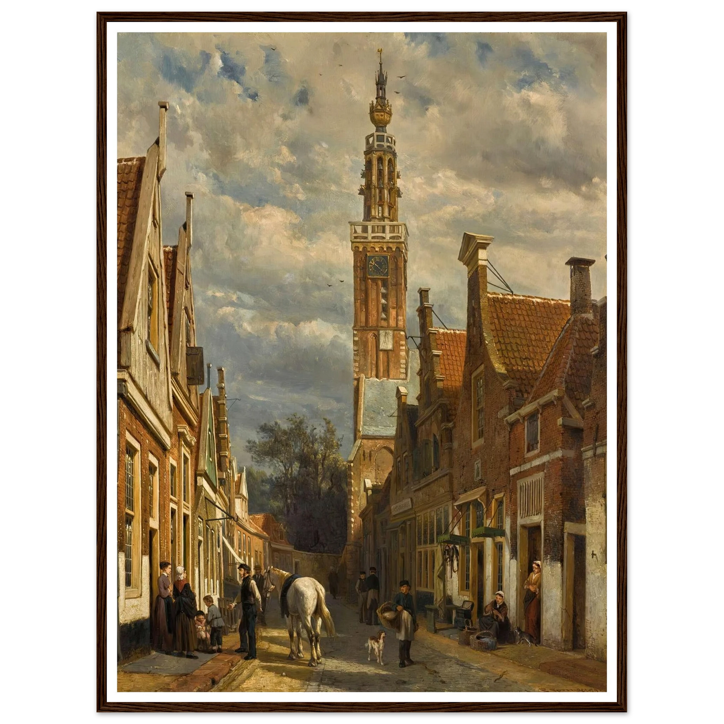 The carillon tower in Edam (1879) Art Print | Cornelis Springer-Quipham Collections
