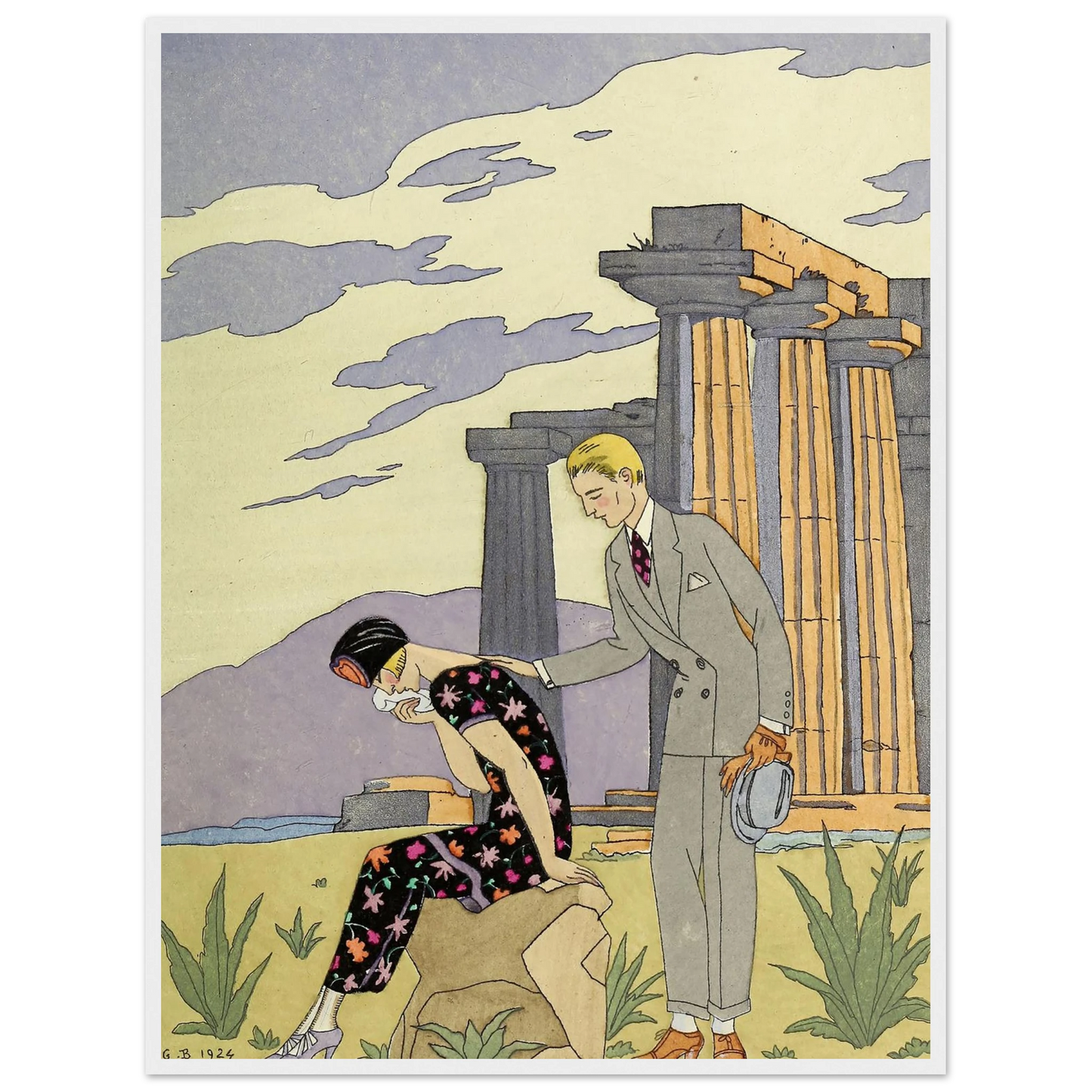 Falbalas et fanfreluches, Paestum (1925) Art Print | George Barbier-Quipham Collections
