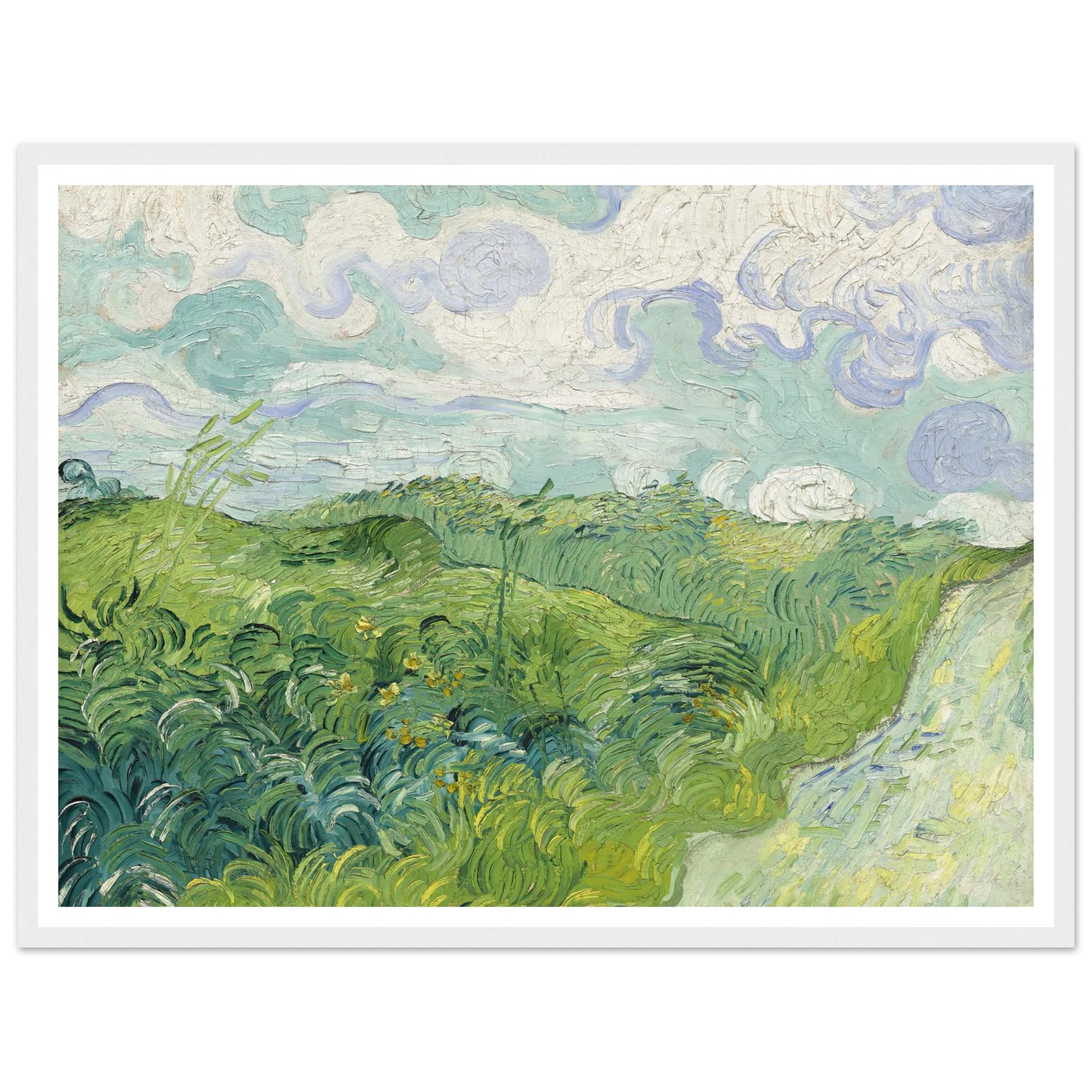 Green Wheat Fields, Auvers (1890) Art Print | Vincent van Gogh-Quipham Collections