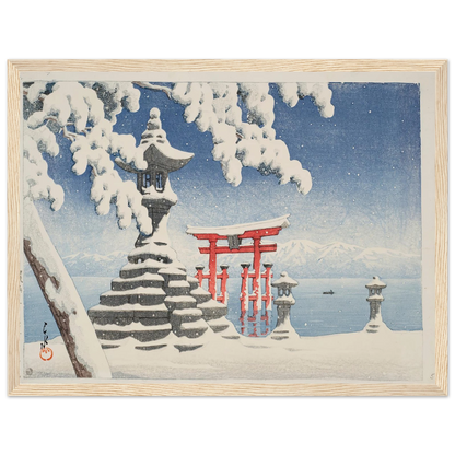 Itsukushima no yuki (Snow at Itsukushima) (1932) Art Print | Kawase Hasui-Quipham Collections