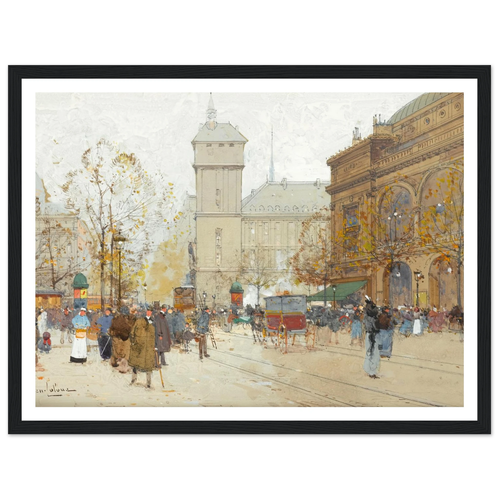 La Place Du Chatelet Art Print | Eugene Galien Laloue-Quipham Collections