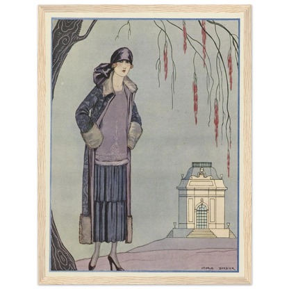 Le Belvédère ; Robe-Manteau, de Worth (1924) Art Print | George Barbier-Quipham Collections