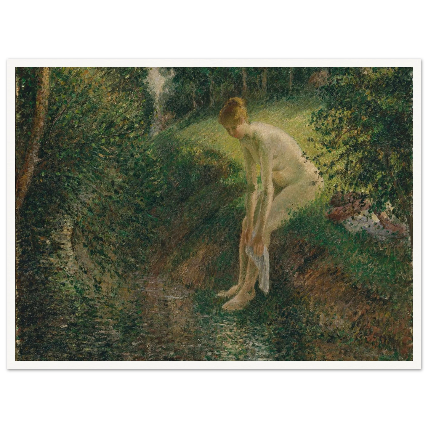 Bather in the Woods (1895) Art Print | Camille Pissarro-Quipham Collections