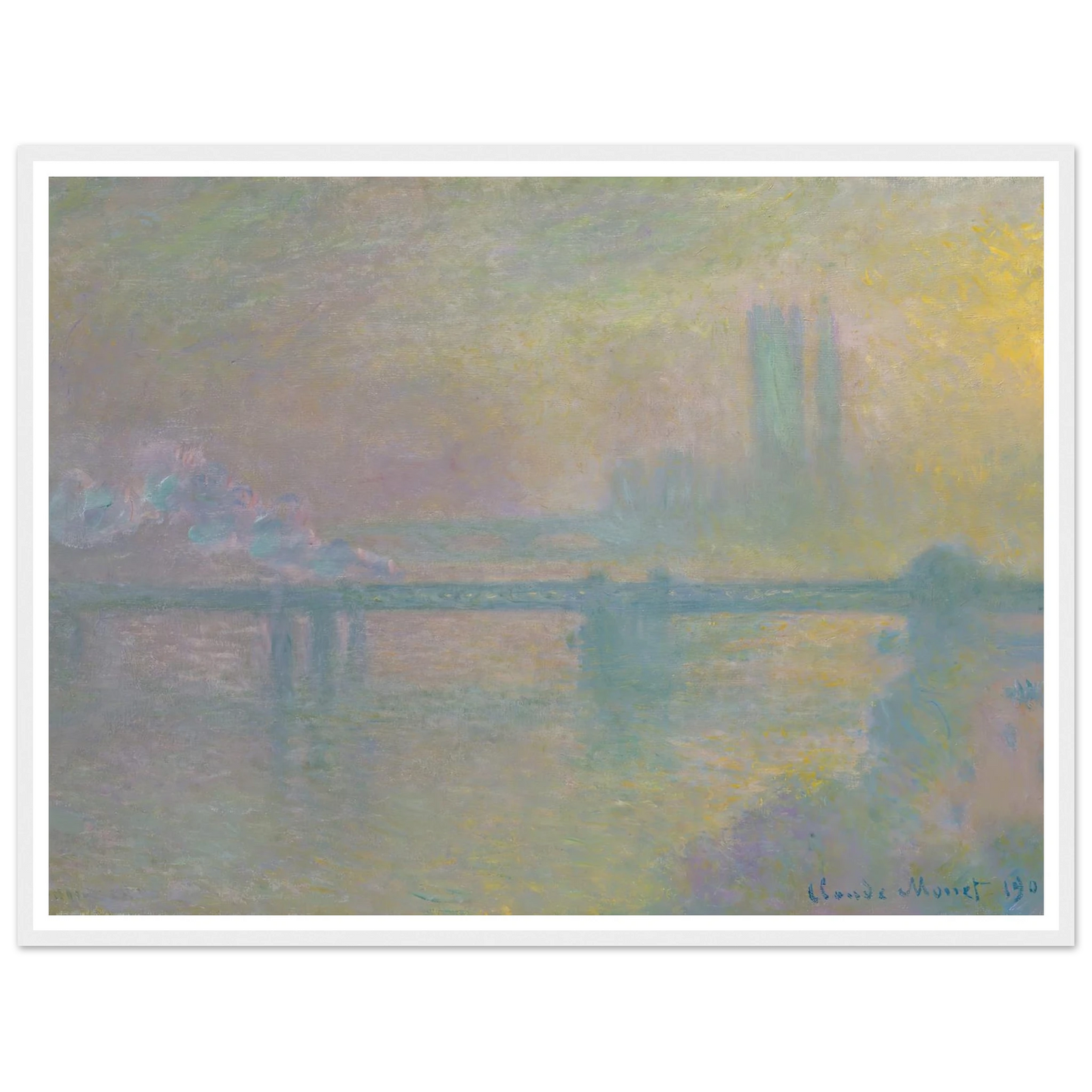 Charing Cross Bridge, London (1901) Art Print | Claude Monet-Quipham Collections