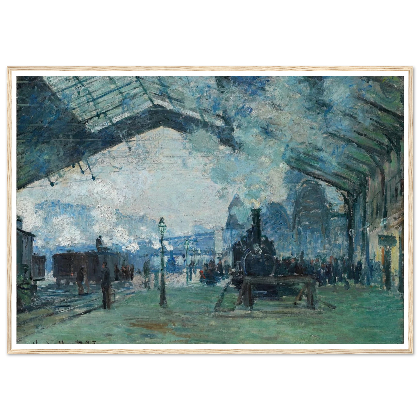 Arrival of the Normandy Train, Gare Saint-Lazare (1877) Art Print | Claude Monet-Quipham Collections