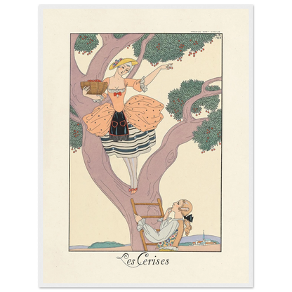 Les Cerises (Cherries) (1922–1926) Art Print | George Barbier-Quipham Collections