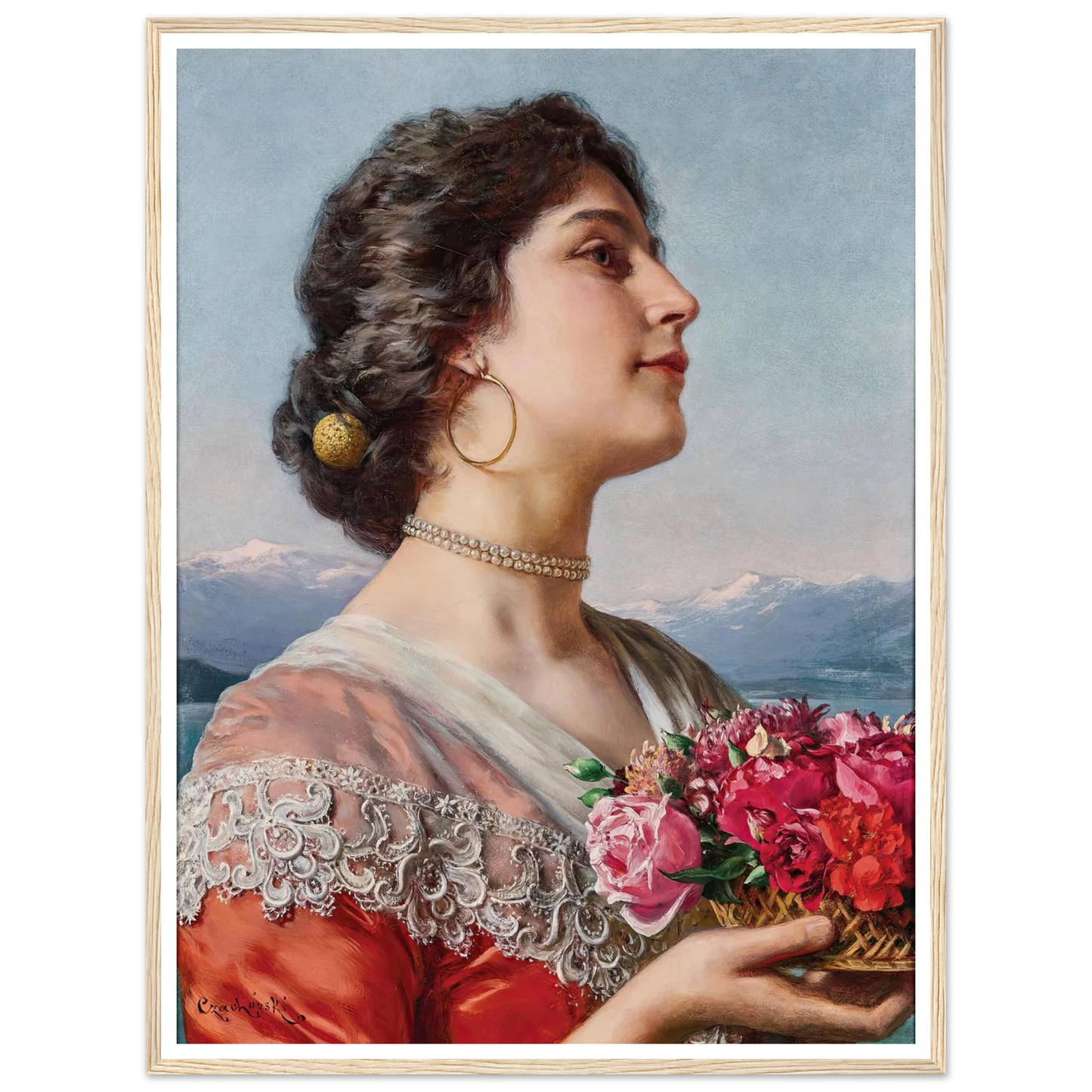 Young flower seller Art Print | Wladyslaw Czachorski-Quipham Collections