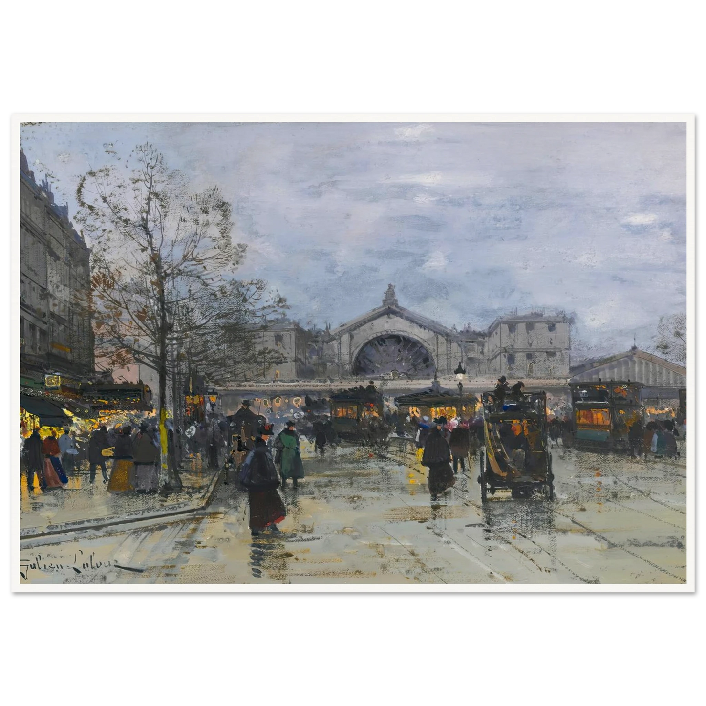 La Gare De L’est Art Print | Eugene Galien Laloue-Quipham Collections