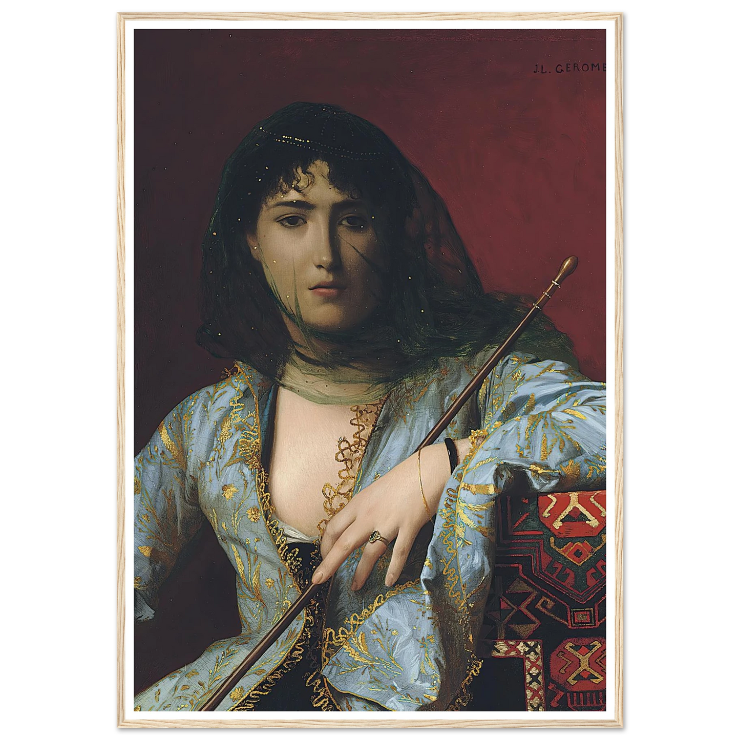 Veiled Circassian Beauty Art Print | Jean Leon Gerome-Quipham Collections