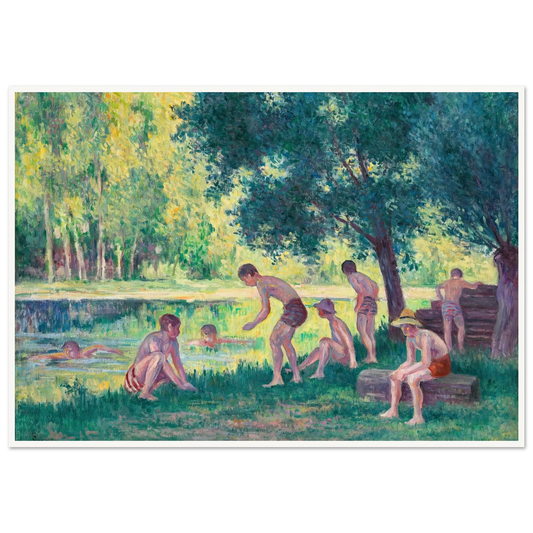 Baignade dans la cure (1908) Art Print | Maximilien Luce-Quipham Collections