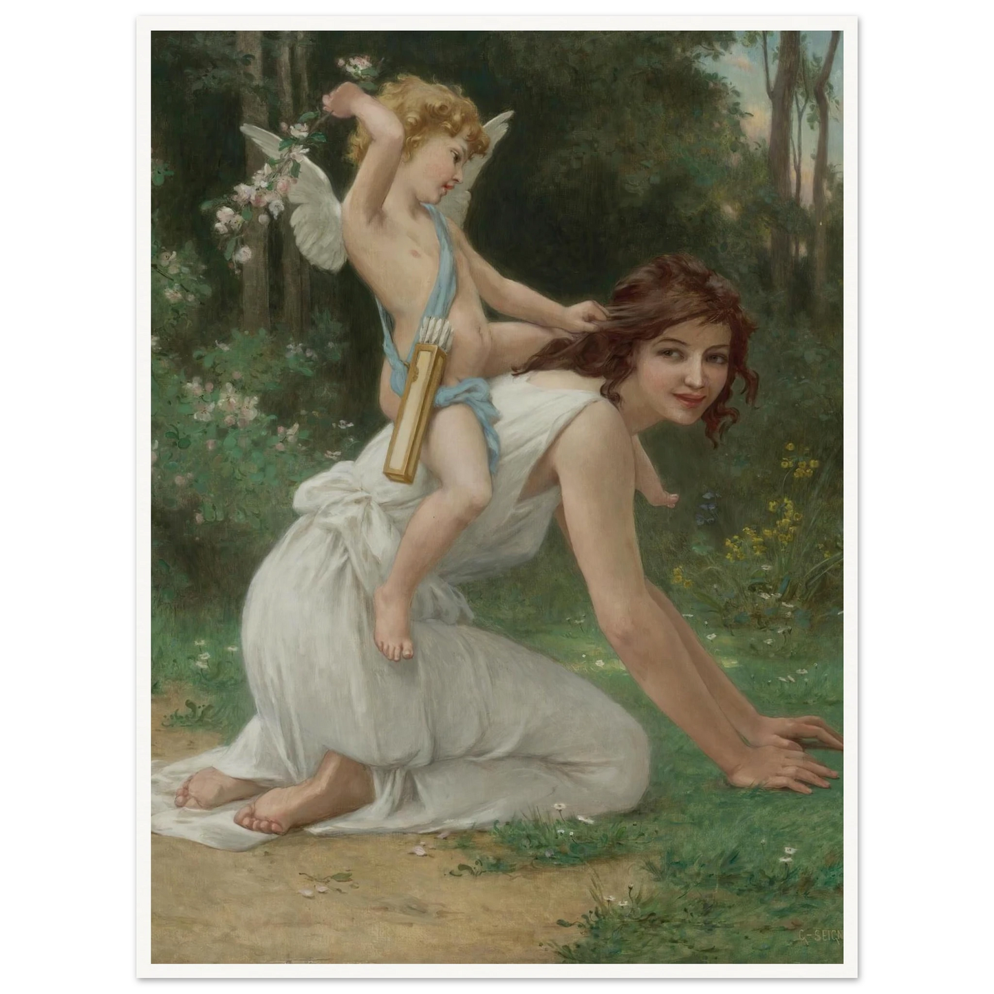 Venus And Cupid Art Print | Guillaume Seignac-Quipham Collections