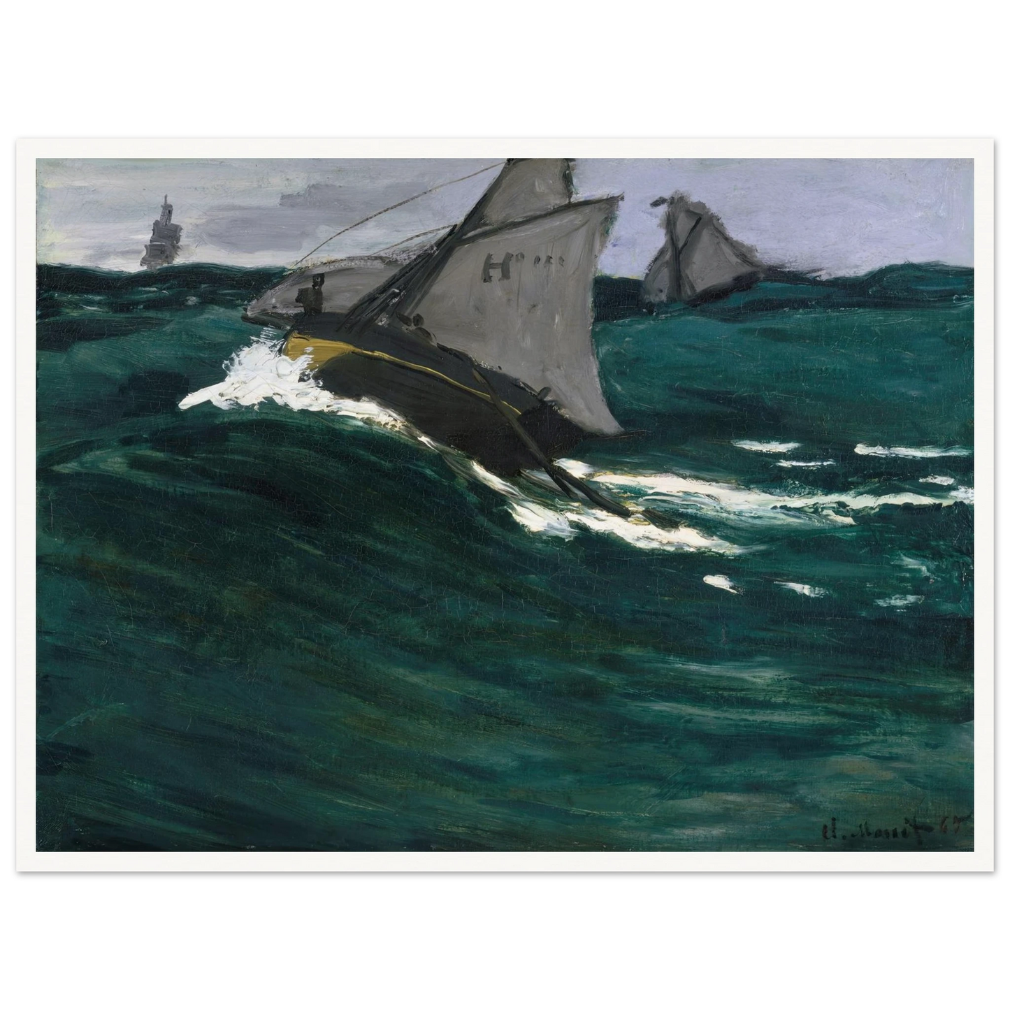 The Green Wave (circa 1866–1867) Art Print | Claude Monet-Quipham Collections