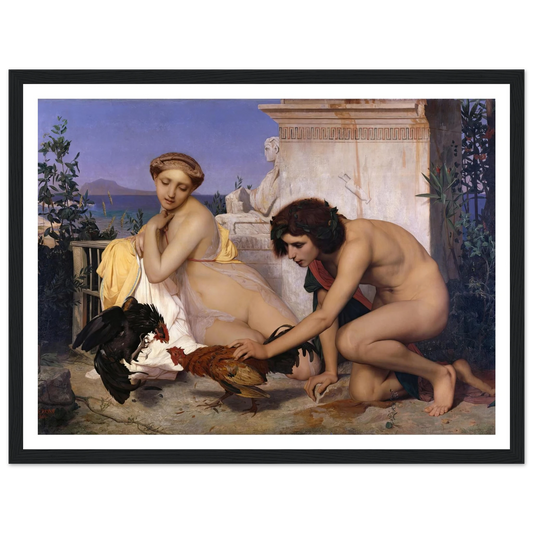 Young Greeks Attending a Cock Fight (1846) Art Print | Jean Leon Gerome-Quipham Collections