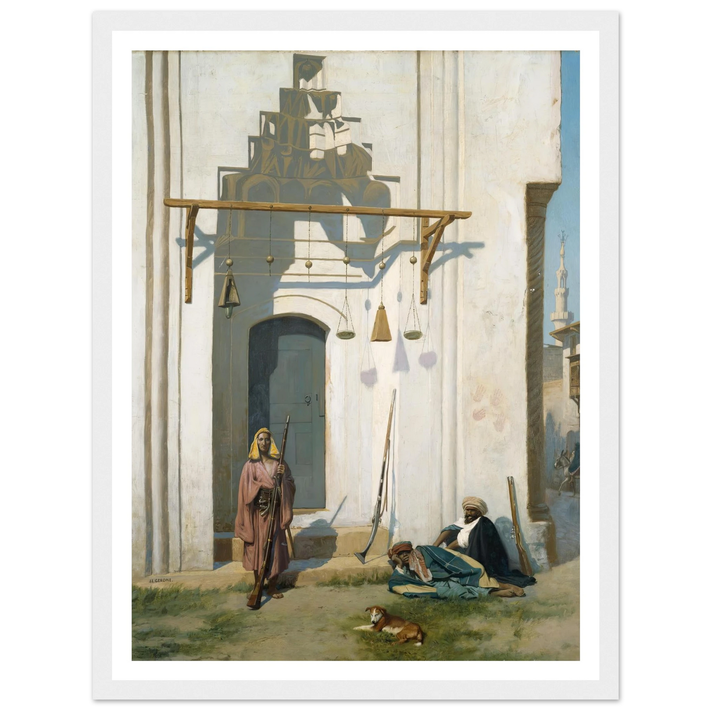 Guards at the Door of a Tomb (1870s) Art Print | Jean Leon Gerome-Quipham Collections