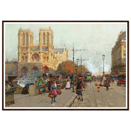 Notre Dame De Paris, Vue Du Quai De Montebello Art Print | Eugene Galien Laloue-Quipham Collections