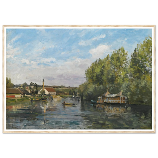 La Seine À Port-Marly (circa 1872) Art Print | Camille Pissarro-Quipham Collections
