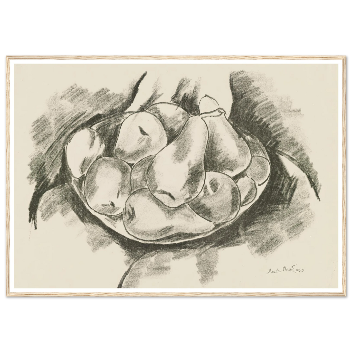Dish of Apples and Pears (1923) Art Print | Marsden Hartley-Quipham Collections