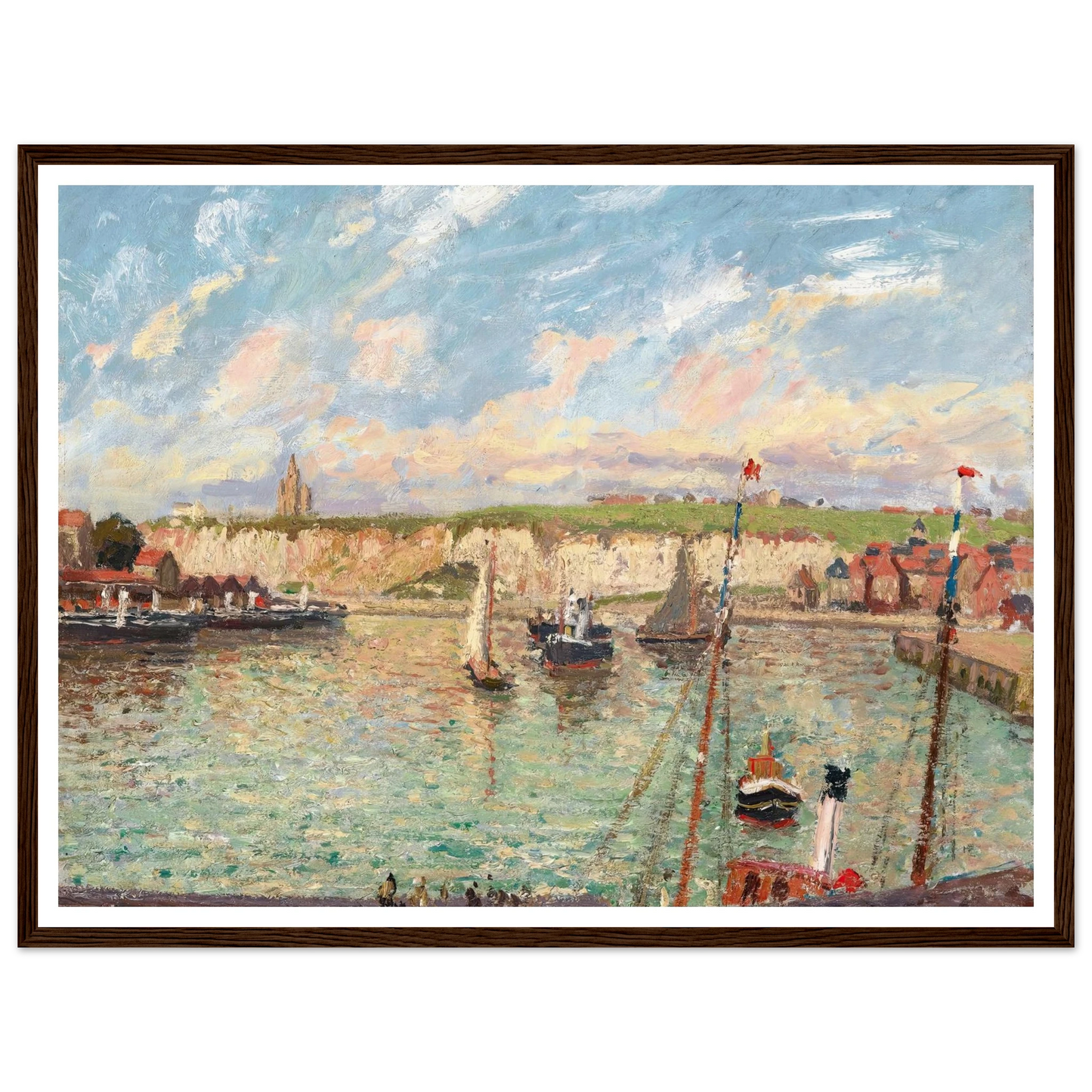 L’avant-Port De Dieppe, Après-Midi, Temps Lumineux (1902) Art Print | Camille Pissarro-Quipham Collections