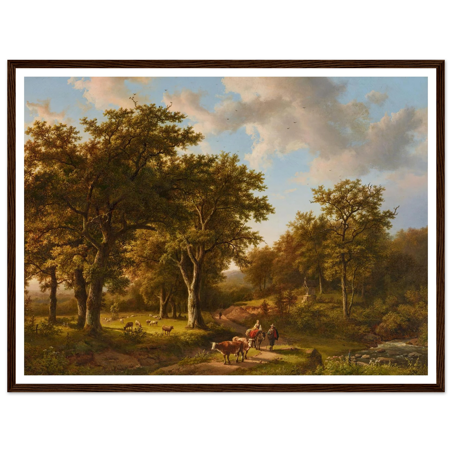 Waldlandschaft mit Hirten und Vieh Art Print | Barend Cornelis Koekkoek-Quipham Collections