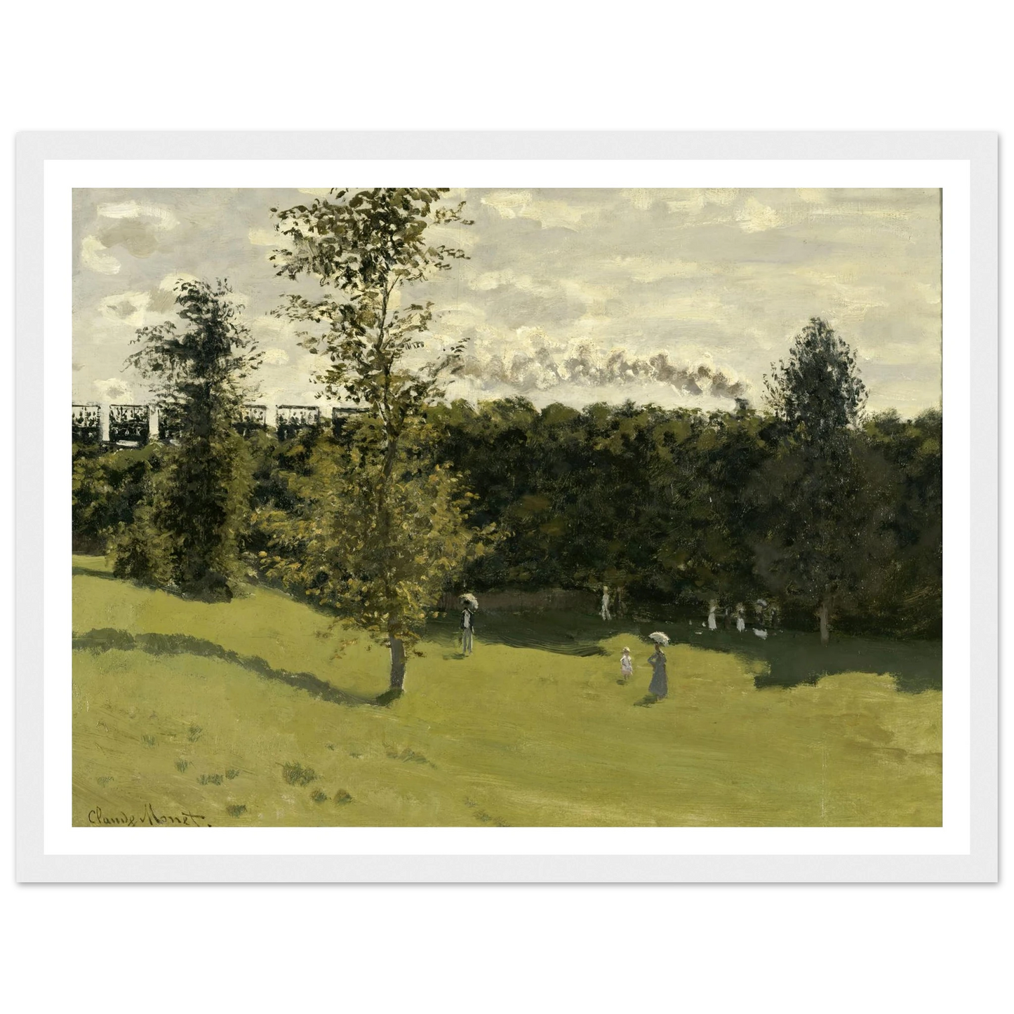 Train in the Countryside (circa 1870) Art Print | Claude Monet-Quipham Collections