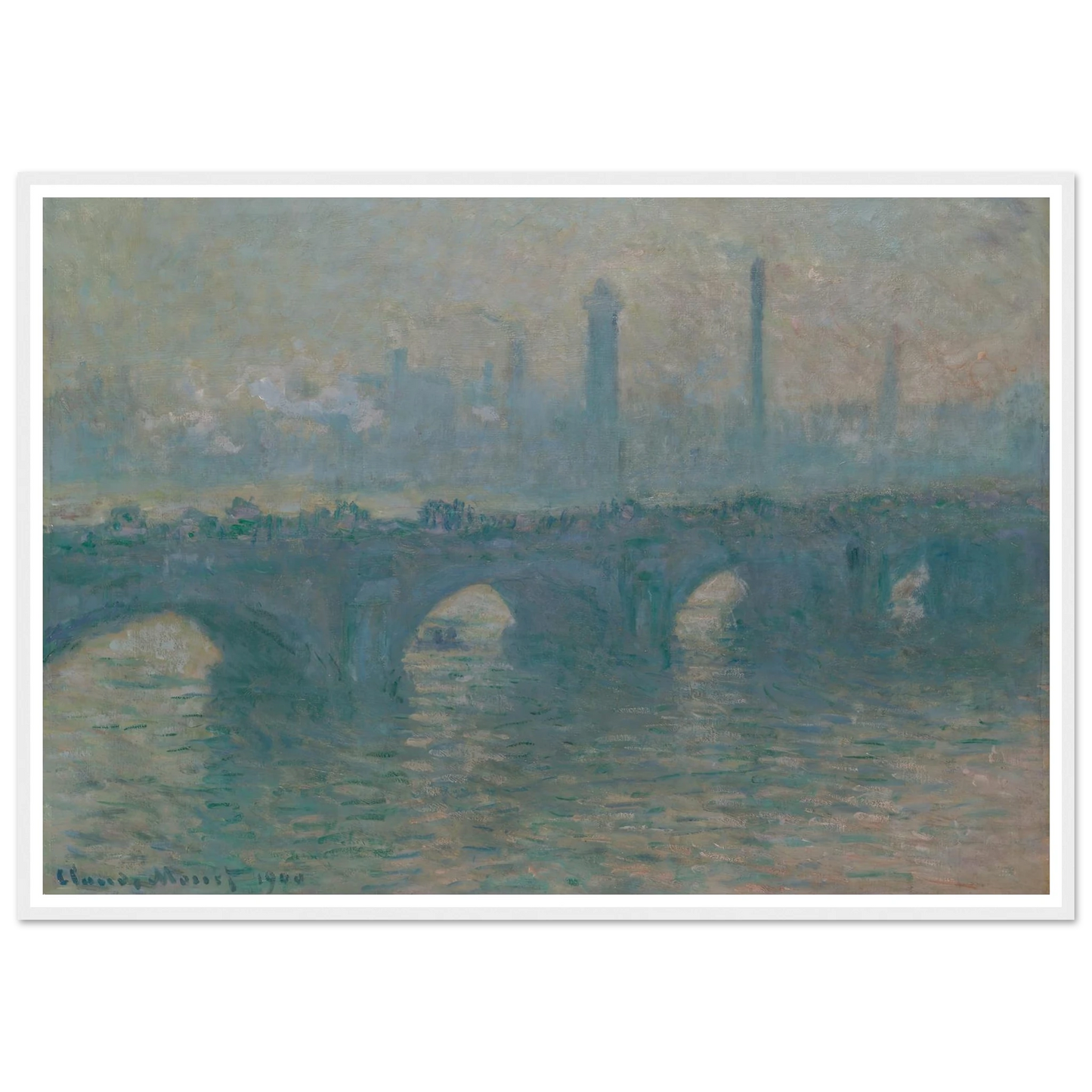 Waterloo Bridge, Gray Weather (1900) Art Print | Claude Monet-Quipham Collections