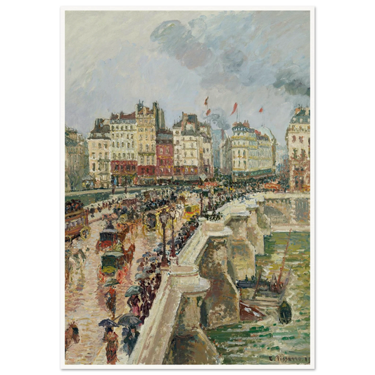 Le Pont-Neuf, après-midi de pluie (1901) Art Print | Camille Pissarro-Quipham Collections