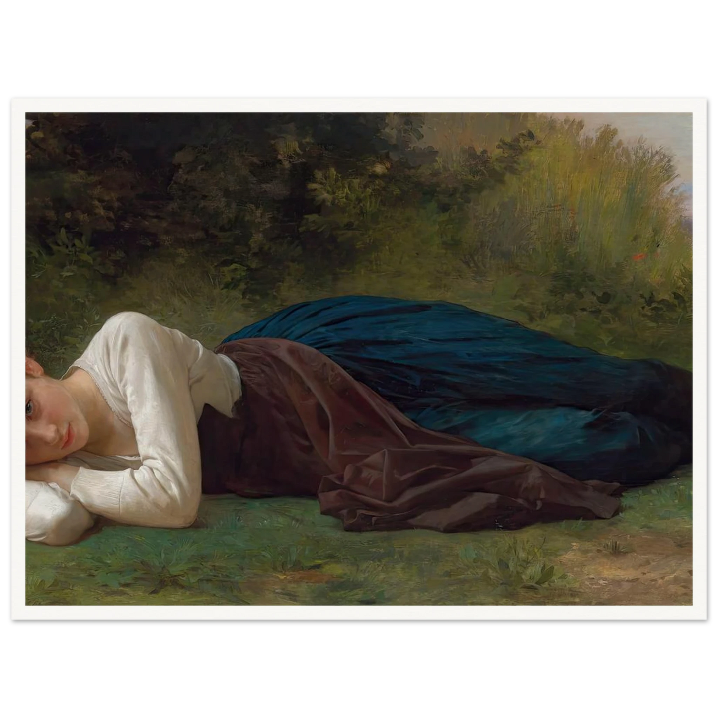 Le Repos (Jeune Fille Couchée) (1880) Art Print | William Bouguereau-Quipham Collections