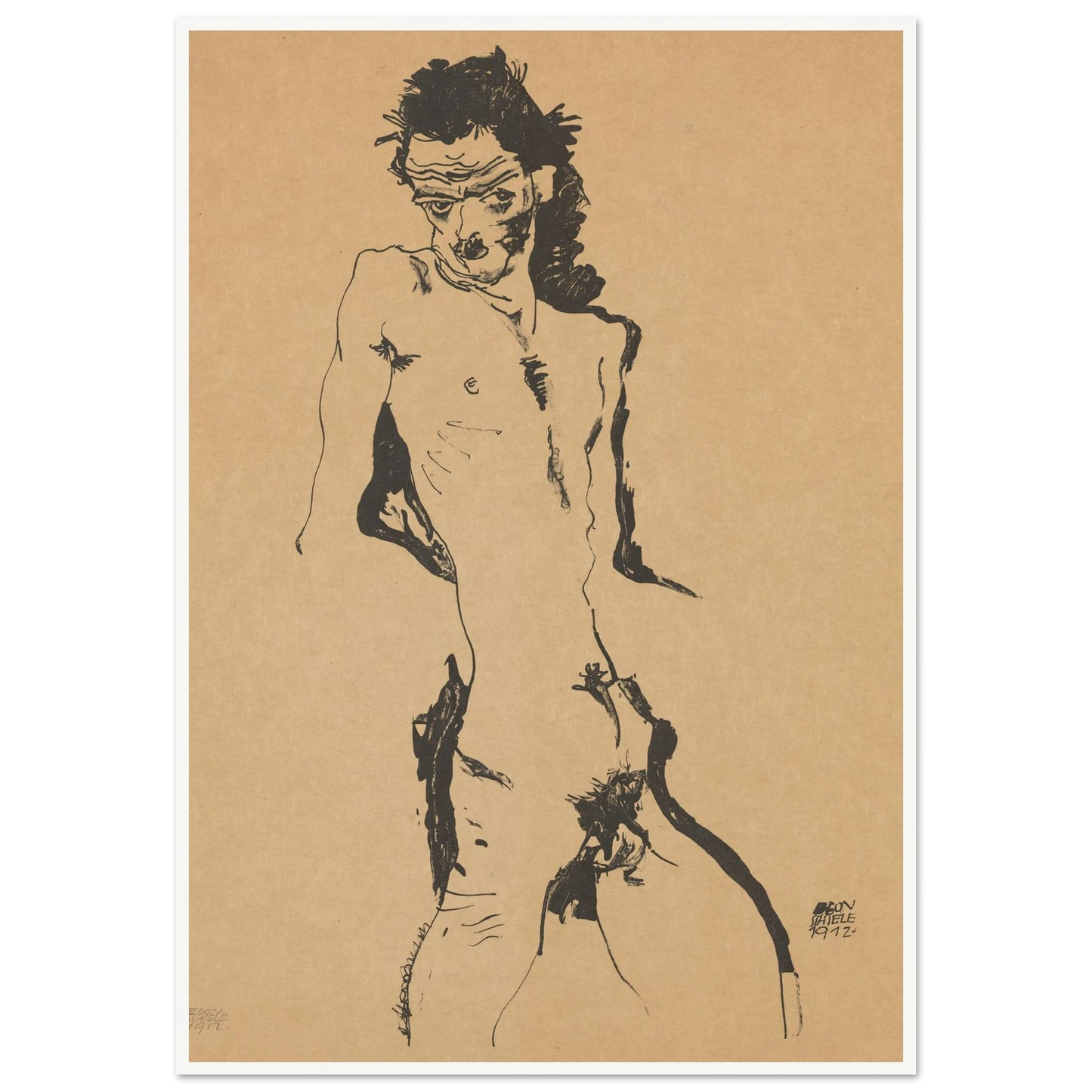 Selbstporträt (1988) Art Print | Egon Schiele-Quipham Collections