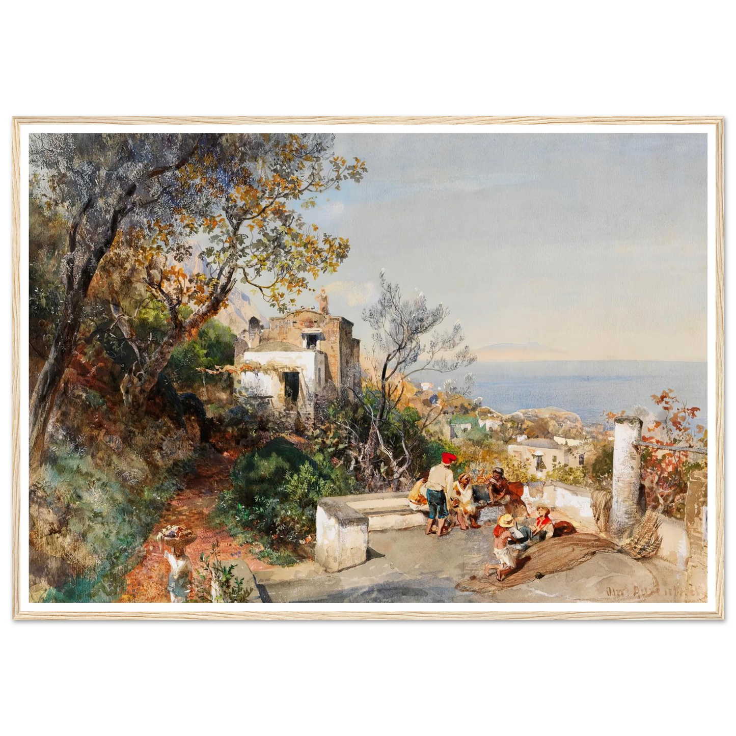 Blick über die Bucht von Neapel (ca.1880) Art Print | Oswald Achenbach-Quipham Collections