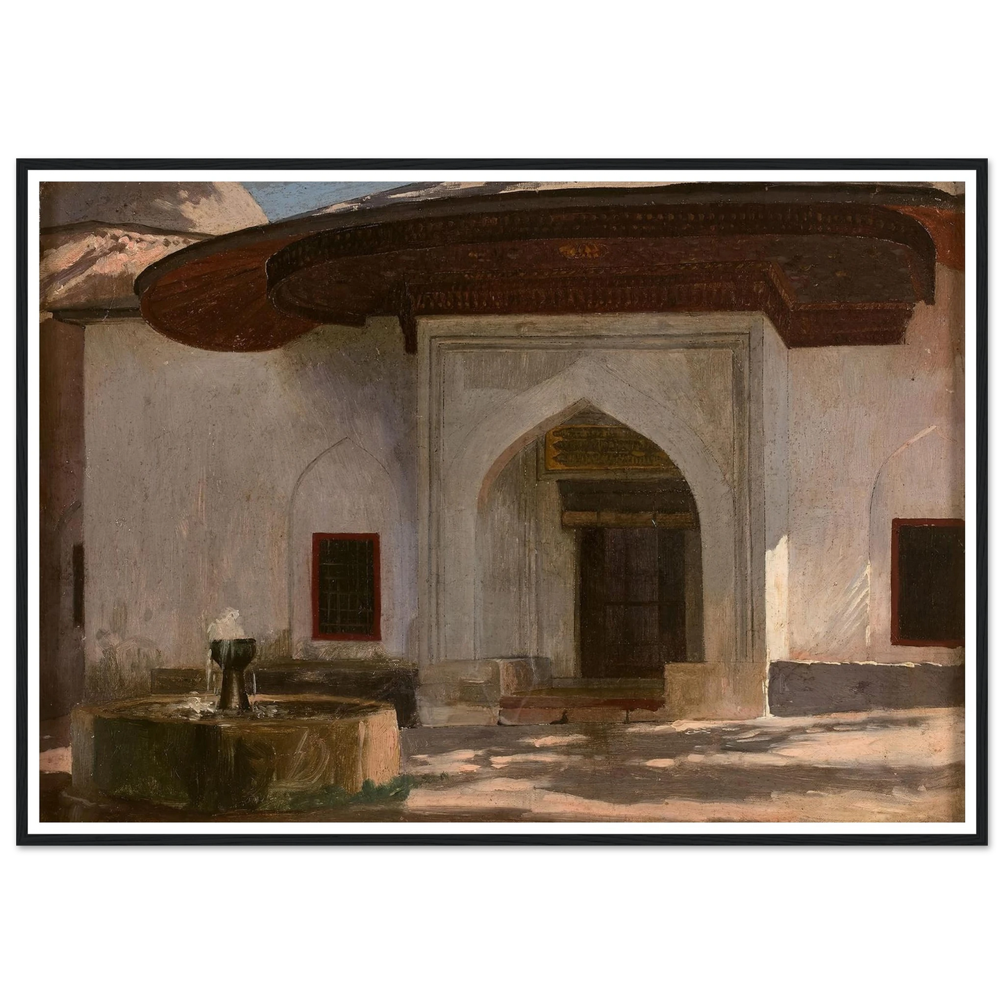 Fontaine à l’entrée d’un monument, probablement en Egypte Art Print | Jean Leon Gerome-Quipham Collections