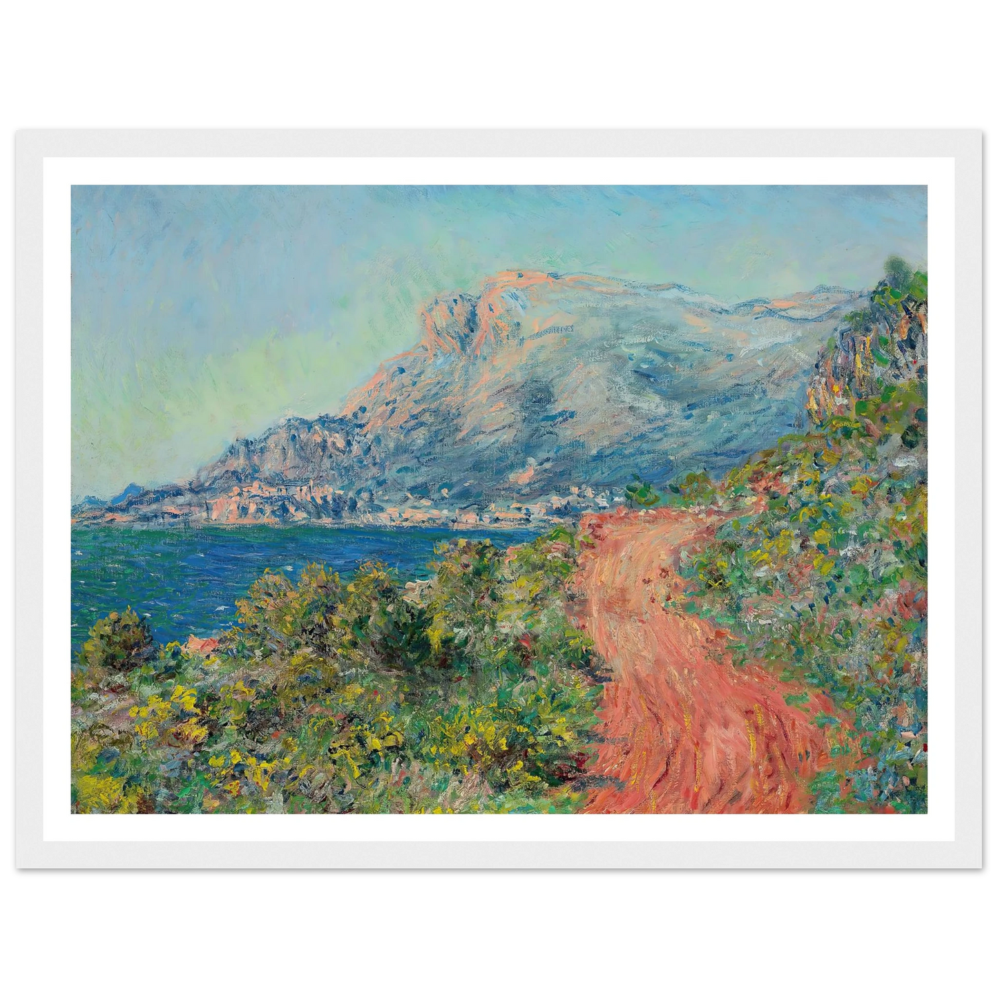 La route rouge près de Menton (1884) Art Print | Claude Monet-Quipham Collections