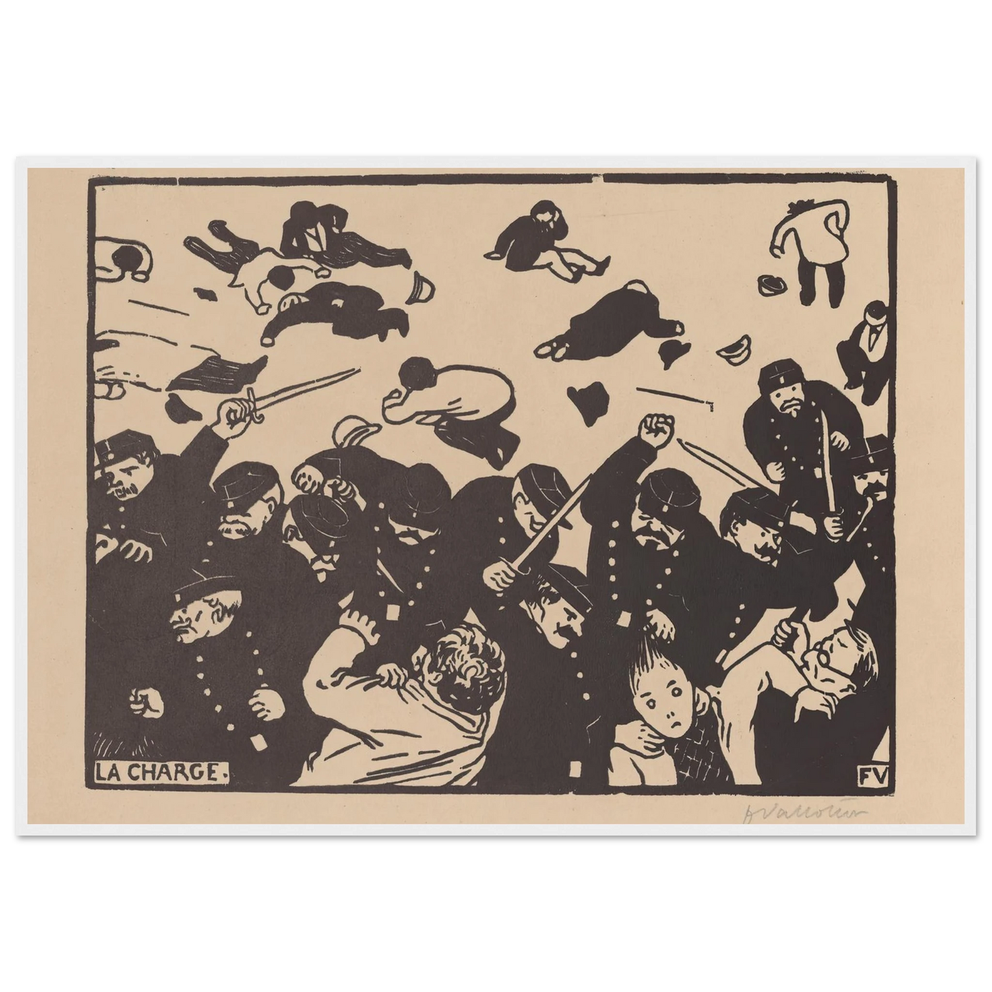 La charge (1893) Art Print | Felix Vallotton-Quipham Collections