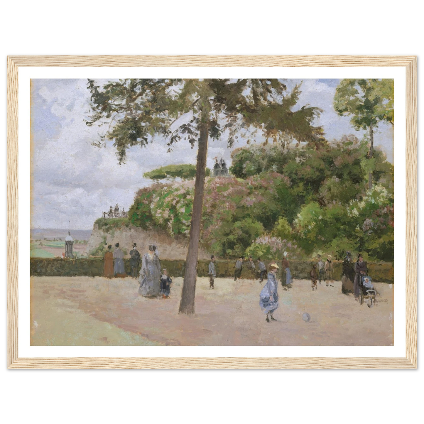 The Public Garden at Pontoise (1874) Art Print | Camille Pissarro-Quipham Collections