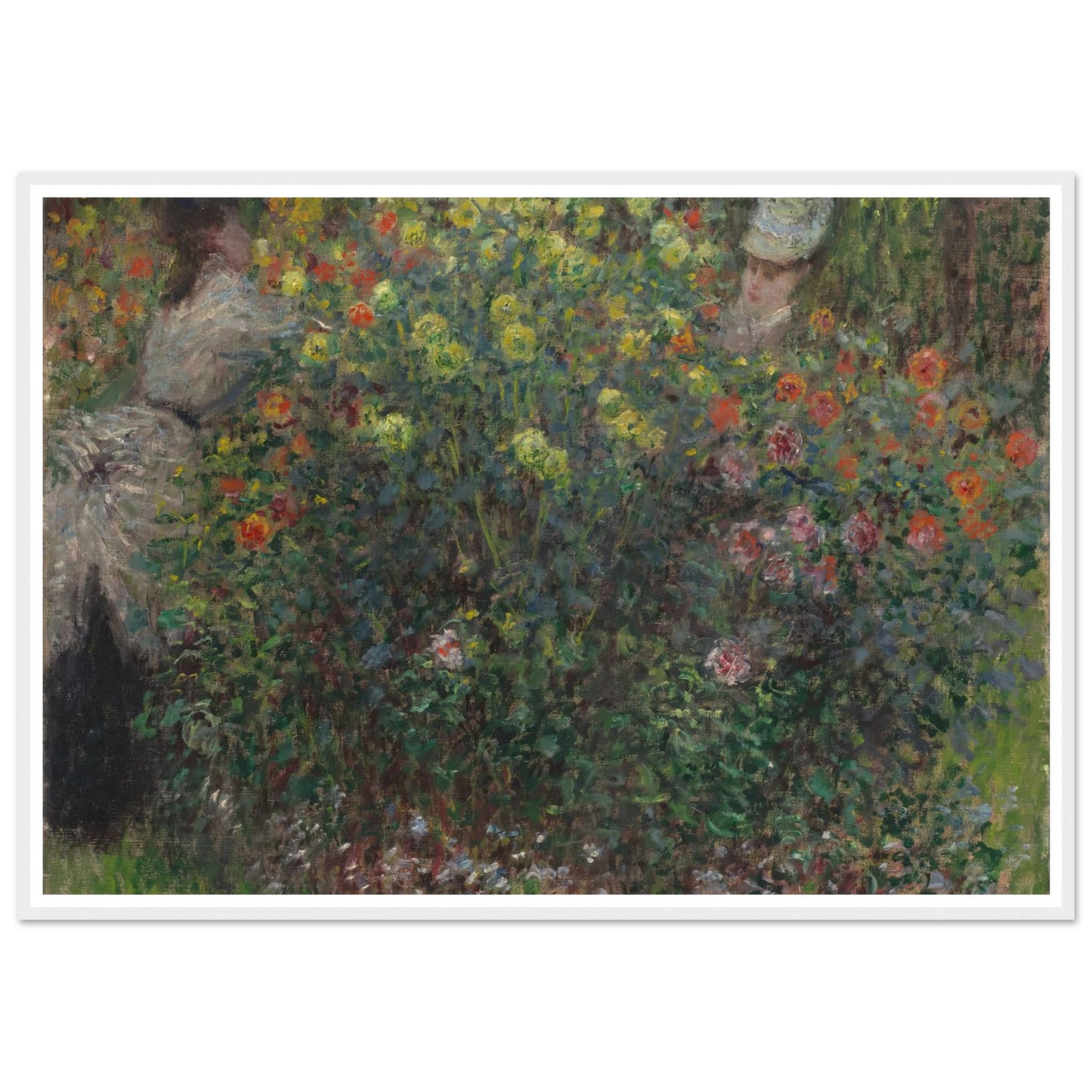 Ladies in Flowers (1875) Art Print | Claude Monet-Quipham Collections